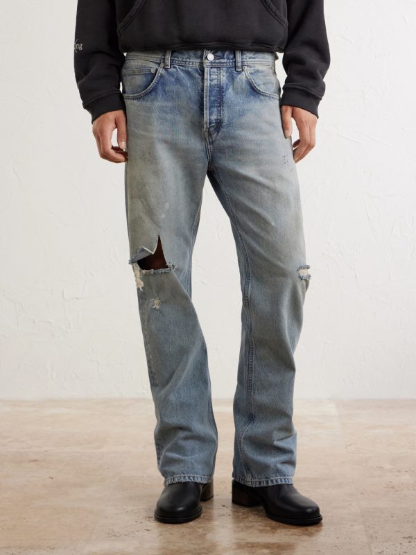 Flared Distressed Jeans - FR Flared Distressed Jeans - FR