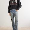 Flared Distressed Jeans - OU Flared Distressed Jeans - OU