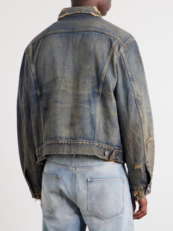 Type 3 Distressed Denim Jacket - BK