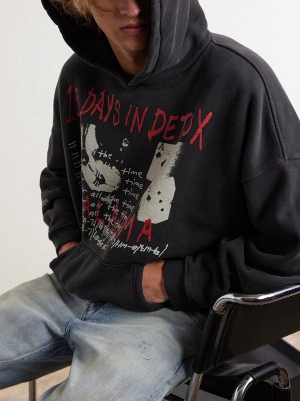 13 Days In Detox Printed Cotton-Jersey Hoodie - CU