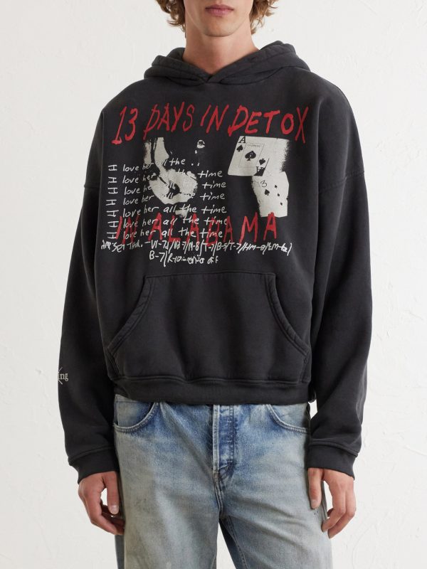 13 Days In Detox Printed Cotton-Jersey Hoodie - FR
