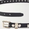 2cm Studded Leather Belt - E1 2cm Studded Leather Belt - E1
