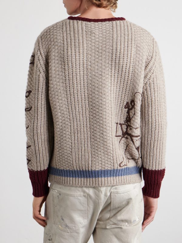 Nu Sur Papier (IV) Embroidered Cashmere Sweater - BK Nu Sur Papier (IV) Embroidered Cashmere Sweater - BK