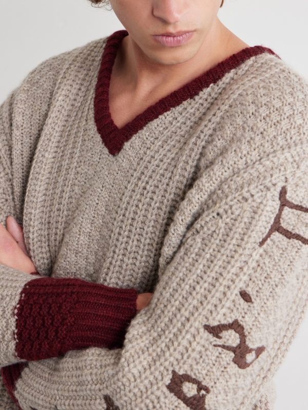 Nu Sur Papier (IV) Embroidered Cashmere Sweater - CU Nu Sur Papier (IV) Embroidered Cashmere Sweater - CU