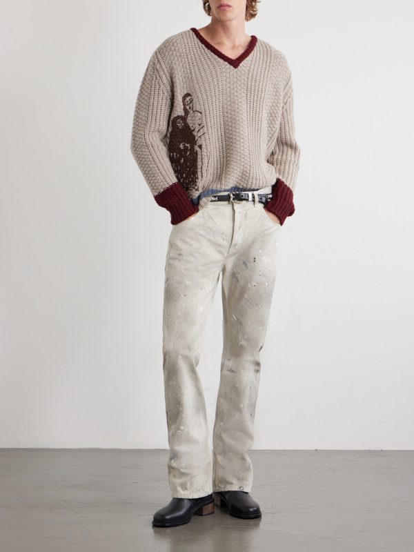 Nu Sur Papier (IV) Embroidered Cashmere Sweater - OU Nu Sur Papier (IV) Embroidered Cashmere Sweater - OU
