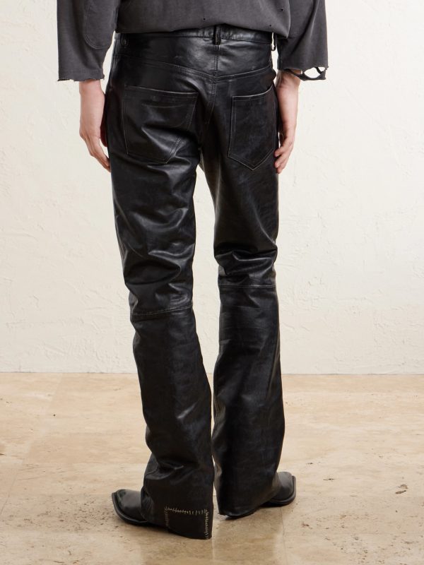 Wicked Game Flared Leather Trousers - BK