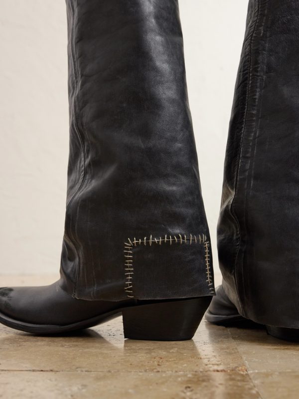 Wicked Game Flared Leather Trousers - E2