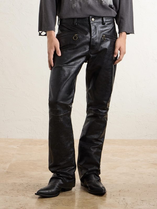Wicked Game Flared Leather Trousers - FR