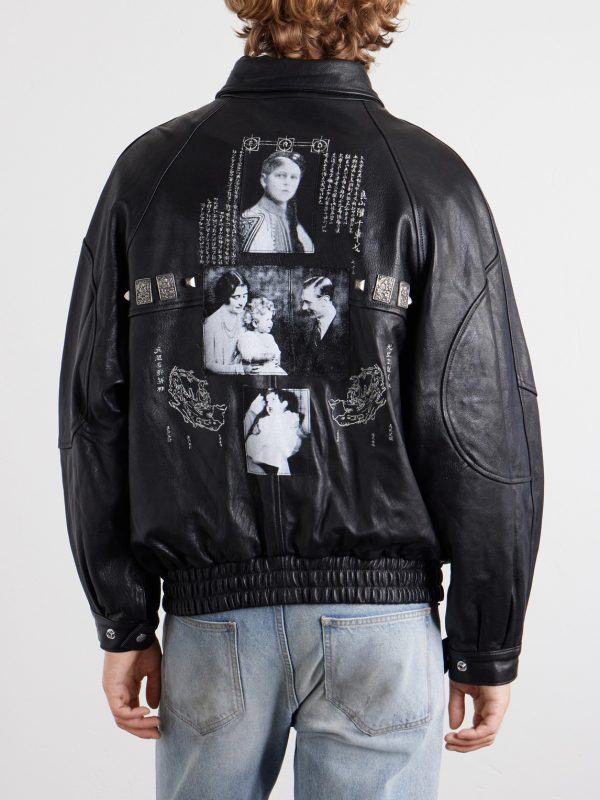 Principe Phillip's Childhood Studded Leather Jacket - BK