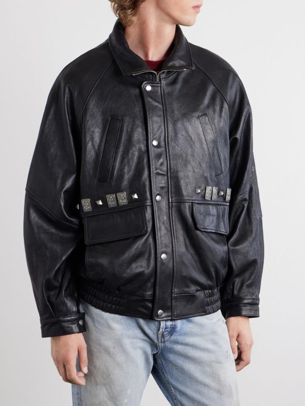 Principe Phillip's Childhood Studded Leather Jacket - FR