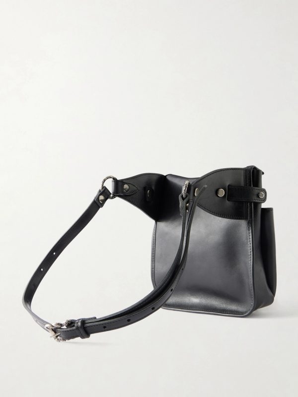 Medical Waste Leather Belt Bag - BK