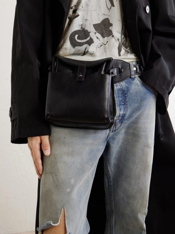 Medical Waste Leather Belt Bag - E2