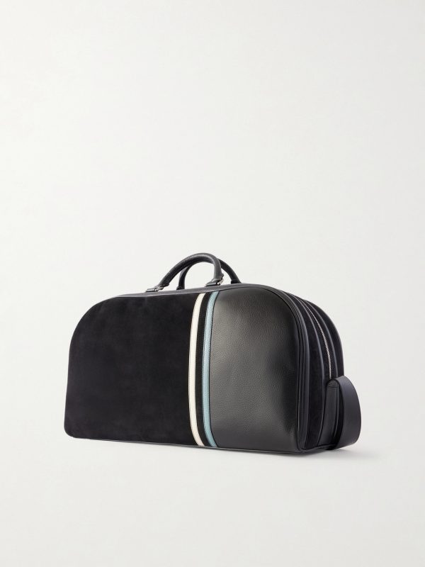 Barnett Striped Leather Weekend Bag - BK Barnett Striped Leather Weekend Bag - BK