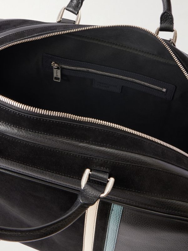 Barnett Striped Leather Weekend Bag - E1 Barnett Striped Leather Weekend Bag - E1