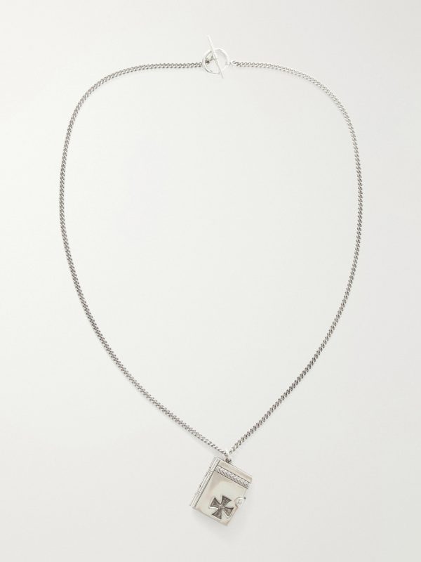 Book Sterling Silver Necklace - CU
