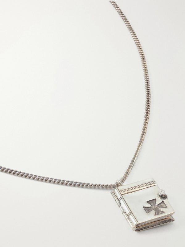Book Sterling Silver Necklace