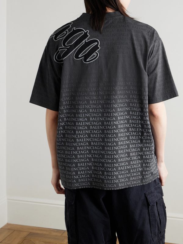 Logo-Appliquéd Printed Cotton-Jersey T-Shirt - BK Logo-Appliquéd Printed Cotton-Jersey T-Shirt - BK
