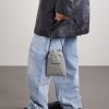Shopper Logo-Debossed Crinkled-Leather Phone Pouch - E2 Shopper Logo-Debossed Crinkled-Leather Phone Pouch - E2