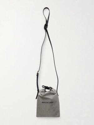 Shopper Logo-Debossed Crinkled-Leather Phone Pouch Shopper Logo-Debossed Crinkled-Leather Phone Pouch