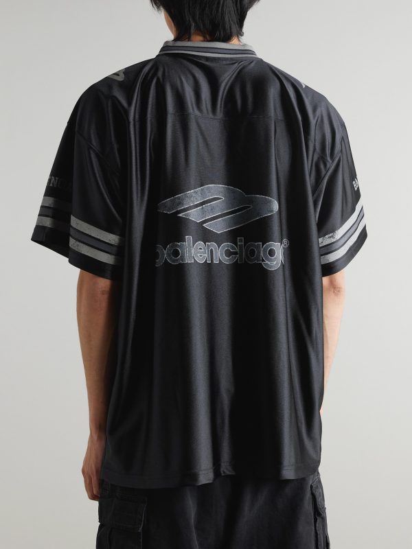 Logo-Print Striped Appliquéd Jersey T-Shirt - BK Logo-Print Striped Appliquéd Jersey T-Shirt - BK