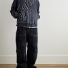Oversized Logo-Appliquéd Printed Cotton-Jersey Zip-Up Hoodie - OU Oversized Logo-Appliquéd Printed Cotton-Jersey Zip-Up Hoodie - OU