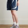Straight-Leg Embroidered Striped Swim Shorts - FR Straight-Leg Embroidered Striped Swim Shorts - FR