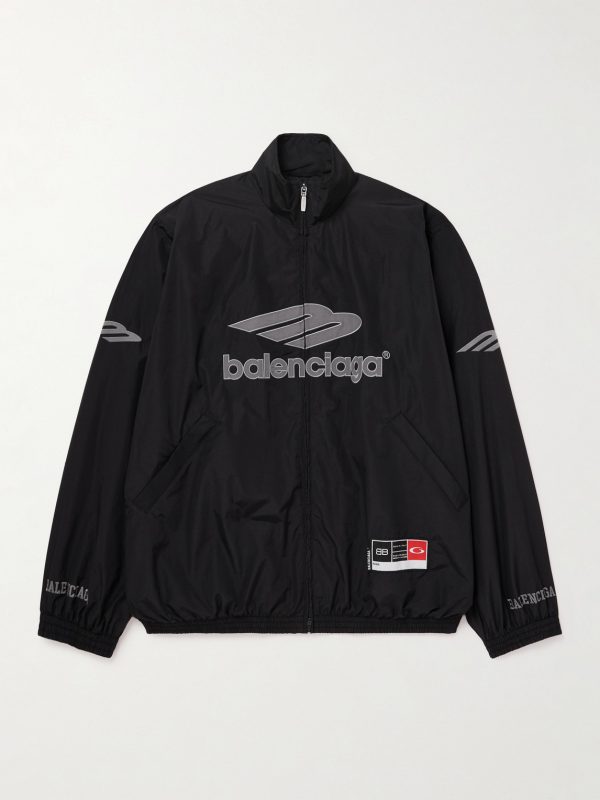 Appliquéd Logo-Embroidered Cotton-Blend Shell Track Jacket Appliquéd Logo-Embroidered Cotton-Blend Shell Track Jacket