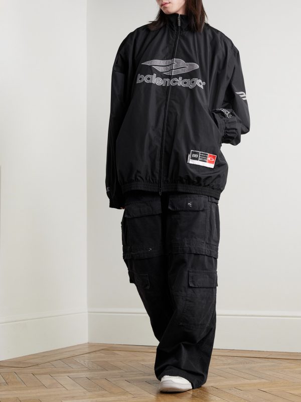 Appliquéd Logo-Embroidered Cotton-Blend Shell Track Jacket - OU Appliquéd Logo-Embroidered Cotton-Blend Shell Track Jacket - OU