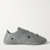 City Studded Cracked Leather Sneakers