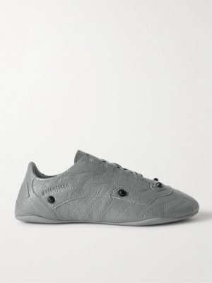City Studded Cracked Leather Sneakers City Studded Cracked Leather Sneakers