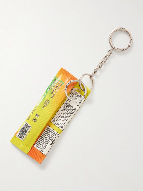 Keyring Snack Printed Leather Pouch - BK Keyring Snack Printed Leather Pouch - BK