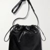 Shopper Cracked-Leather Pouch - BK