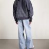 Wide-Leg Distressed Jeans - BK