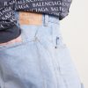 Wide-Leg Distressed Jeans - CU