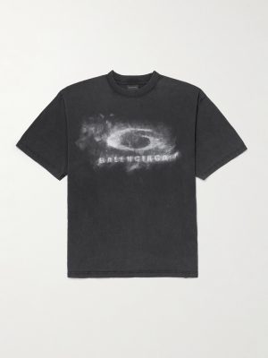 Distressed Logo-Print Cotton-Jersey T-Shirt Distressed Logo-Print Cotton-Jersey T-Shirt