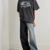 Distressed Logo-Print Cotton-Jersey T-Shirt - OU Distressed Logo-Print Cotton-Jersey T-Shirt - OU