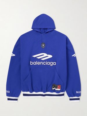 Logo-Embroidered Cotton-Jersey Hoodie