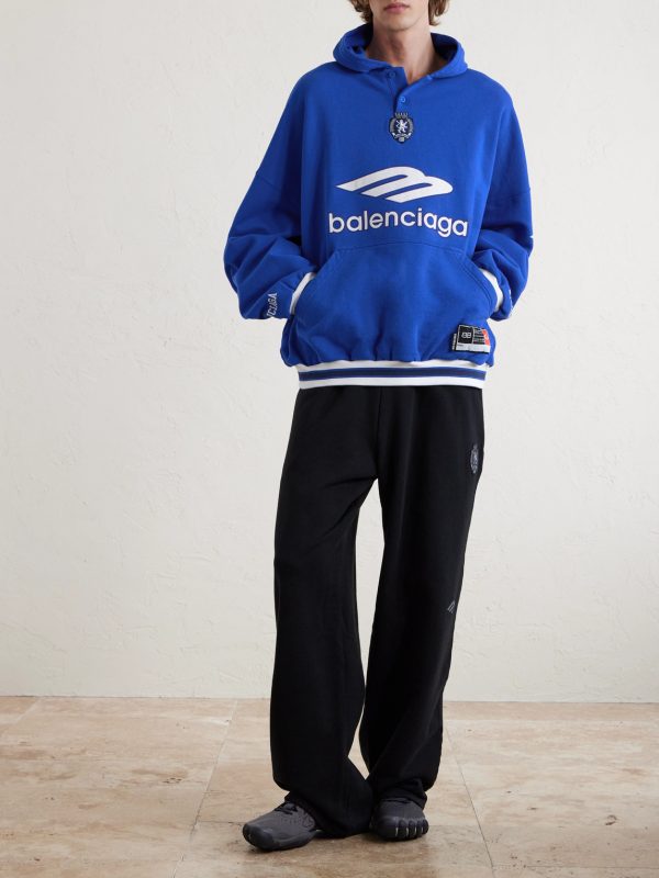 Logo-Embroidered Cotton-Jersey Hoodie - OU