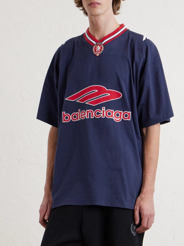 Oversized Embroidered Printed Cotton-Jersey T-Shirt - FR Oversized Embroidered Printed Cotton-Jersey T-Shirt - FR
