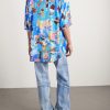 Sweet Treat Minimal Oversized Printed Poplin Shirt - BK Sweet Treat Minimal Oversized Printed Poplin Shirt - BK