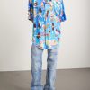 Sweet Treat Minimal Oversized Printed Poplin Shirt - OU Sweet Treat Minimal Oversized Printed Poplin Shirt - OU