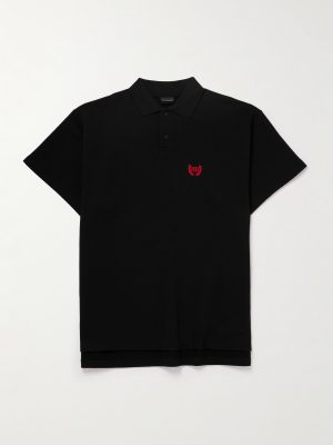 Oversized Logo-Embroidered Cotton Polo Shirt Oversized Logo-Embroidered Cotton Polo Shirt