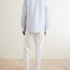 Button-Down Collar Striped Cotton-Seersucker Shirt - BK