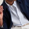 Button-Down Collar Striped Cotton-Seersucker Shirt - CU