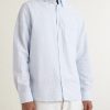 Button-Down Collar Striped Cotton-Seersucker Shirt - FR