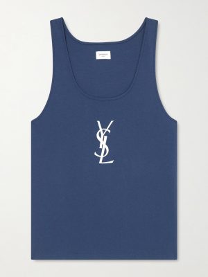 Logo-Embroidered Cotton-Jersey Tank Top Logo-Embroidered Cotton-Jersey Tank Top