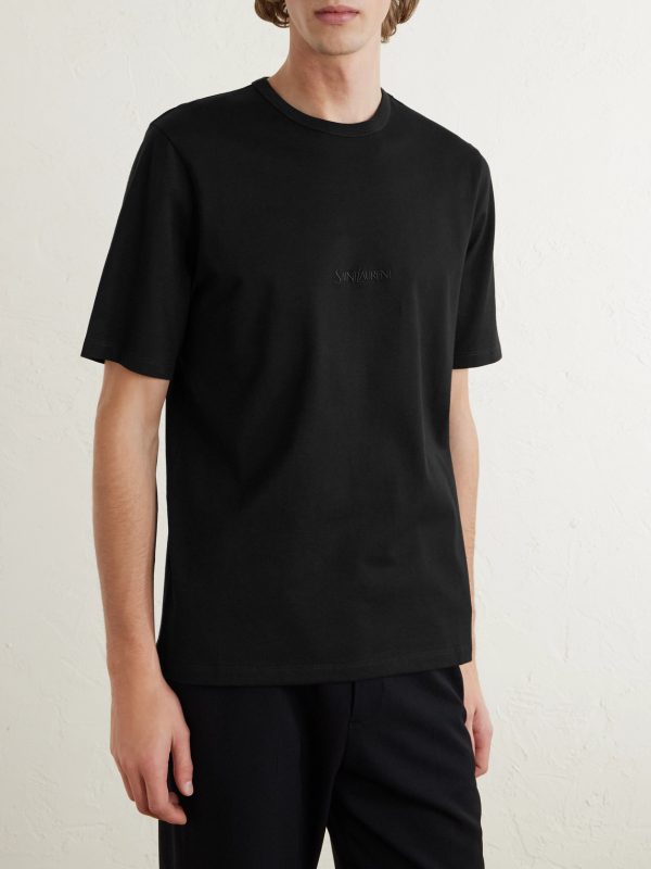 Logo-Embroidered Cotton-Jersey T-Shirt - FR Logo-Embroidered Cotton-Jersey T-Shirt - FR