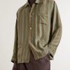 Piped Striped Recycled-Twill Shirt - FR Piped Striped Recycled-Twill Shirt - FR