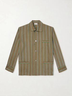 Piped Striped Recycled-Twill Shirt Piped Striped Recycled-Twill Shirt