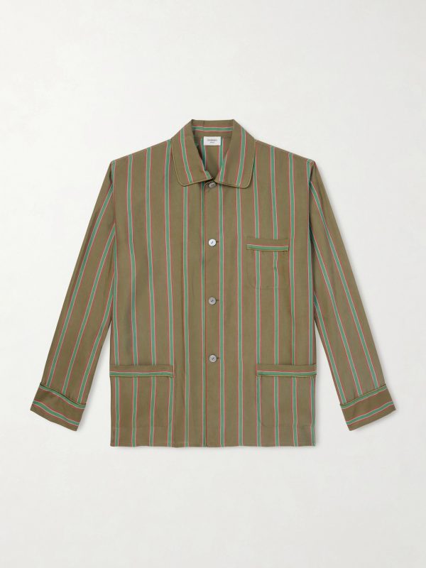 Piped Striped Recycled-Twill Shirt Piped Striped Recycled-Twill Shirt